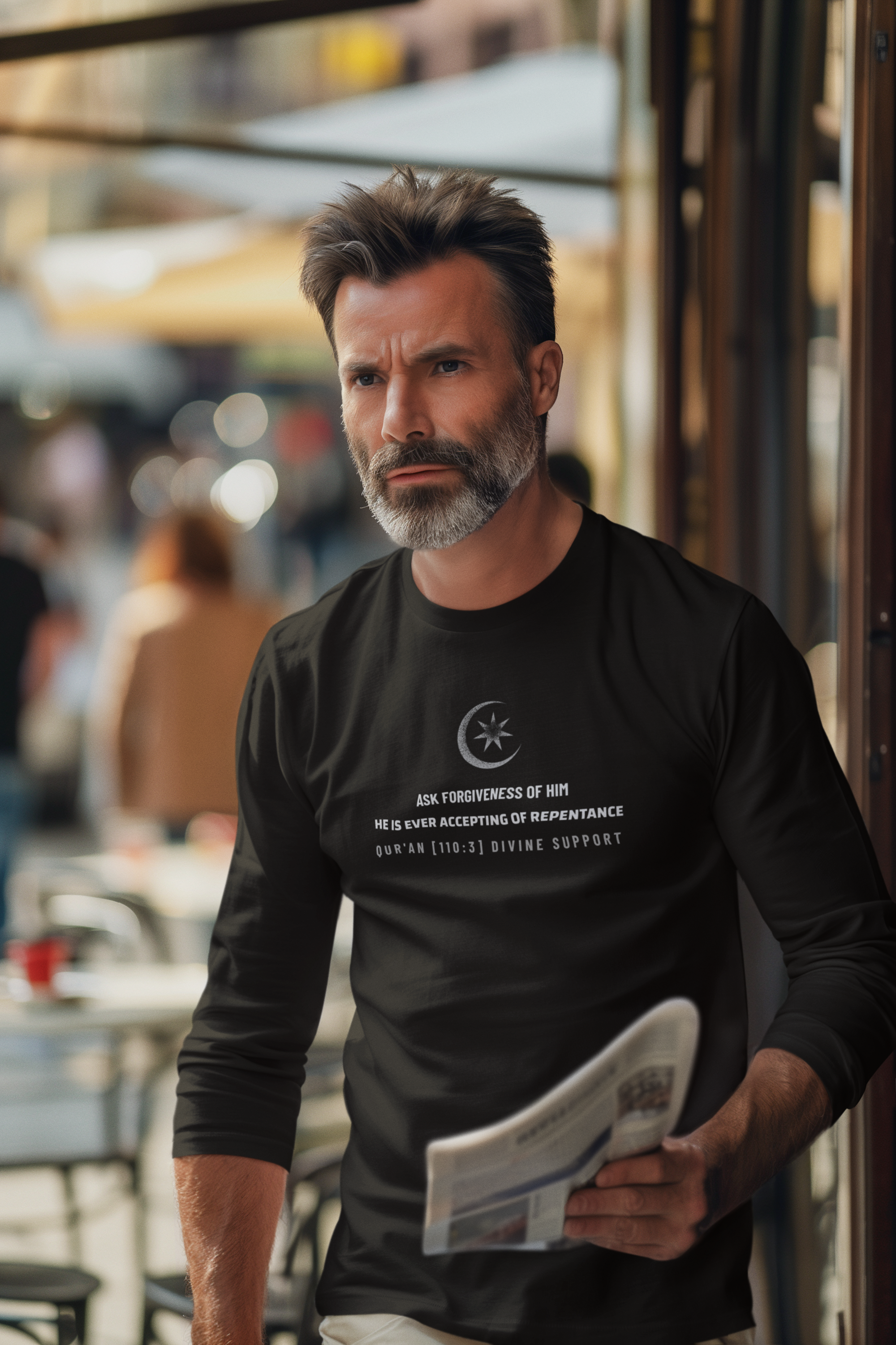 QUR'AN CH 110: DIVINE SUPPORT (LONG SLEEVE TEE SHIRT)